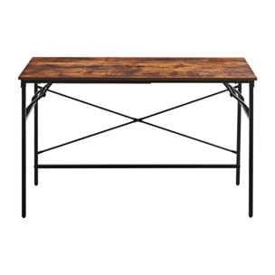 Scrivania industrial pieghevole 120x60x75 cm con top in legno - Tyler