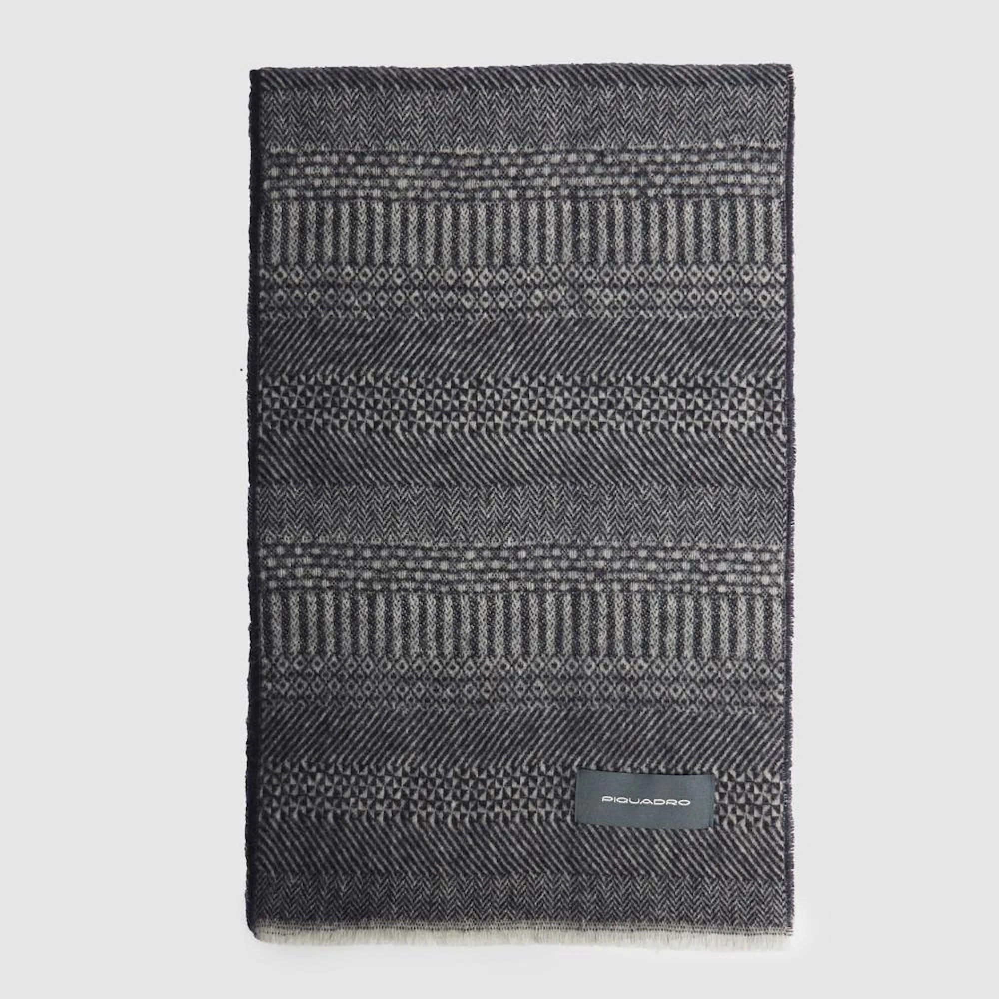 Piquadro Sciarpa in pura lana 100% con motivo district check