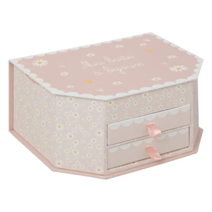 Boîte à bijoux enfants "Lana" 21x10cm rose