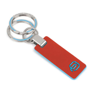 Piquadro Porte-clés homme en cuir avec deux anneaux