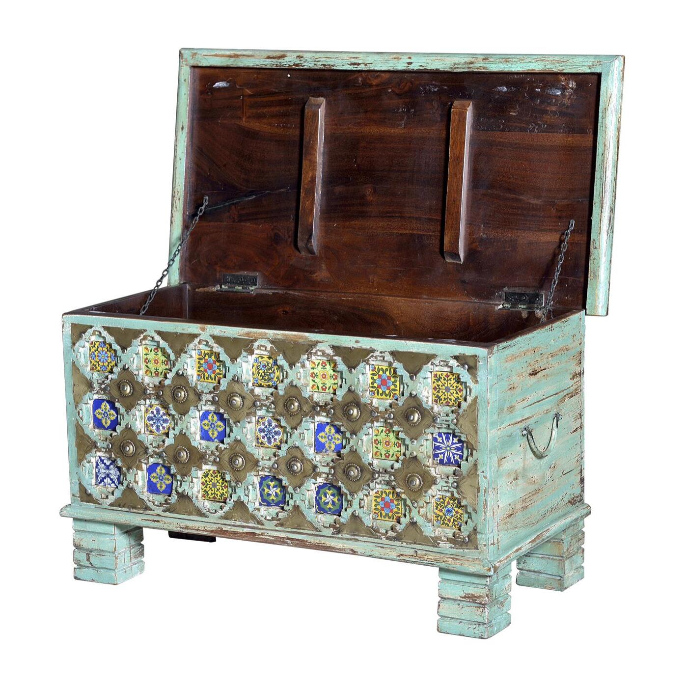 Baúl - madera de mango - 80x40x45cm