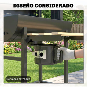Barbacoa de Carbón Portátil, Barbacoa Carbón Barril Móvil con Asador Eléctrico, Estantes Plegables, Rejilla de Calentamiento, Termómetro, Ventilaciones Ajustables, Recoge Cenizas, Ruedas, Asa