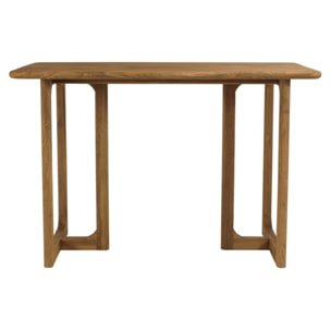 COLINE - Bar de jardin 160x80cm en bois de teck recyclé couleur naturelle (2 COLIS)