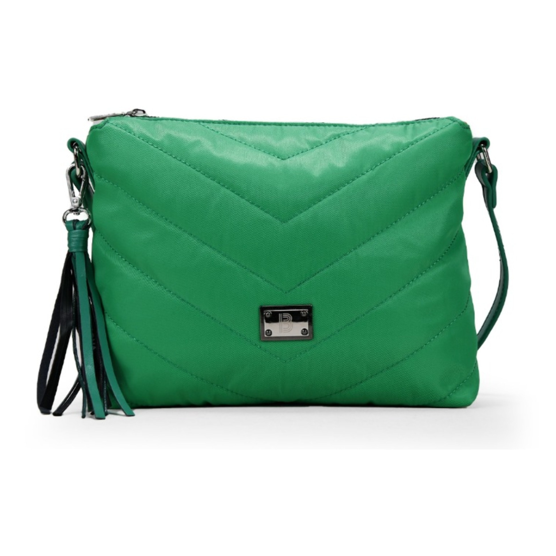 Bolso bandolera acolchado verde