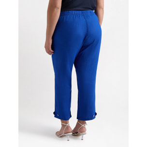 Fiorella Rubino - Pantaloni balloon in lino - Bluette