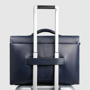 Piquadro Ventiquattrore in pelle porta pc e porta iPad® con protezione antiurto