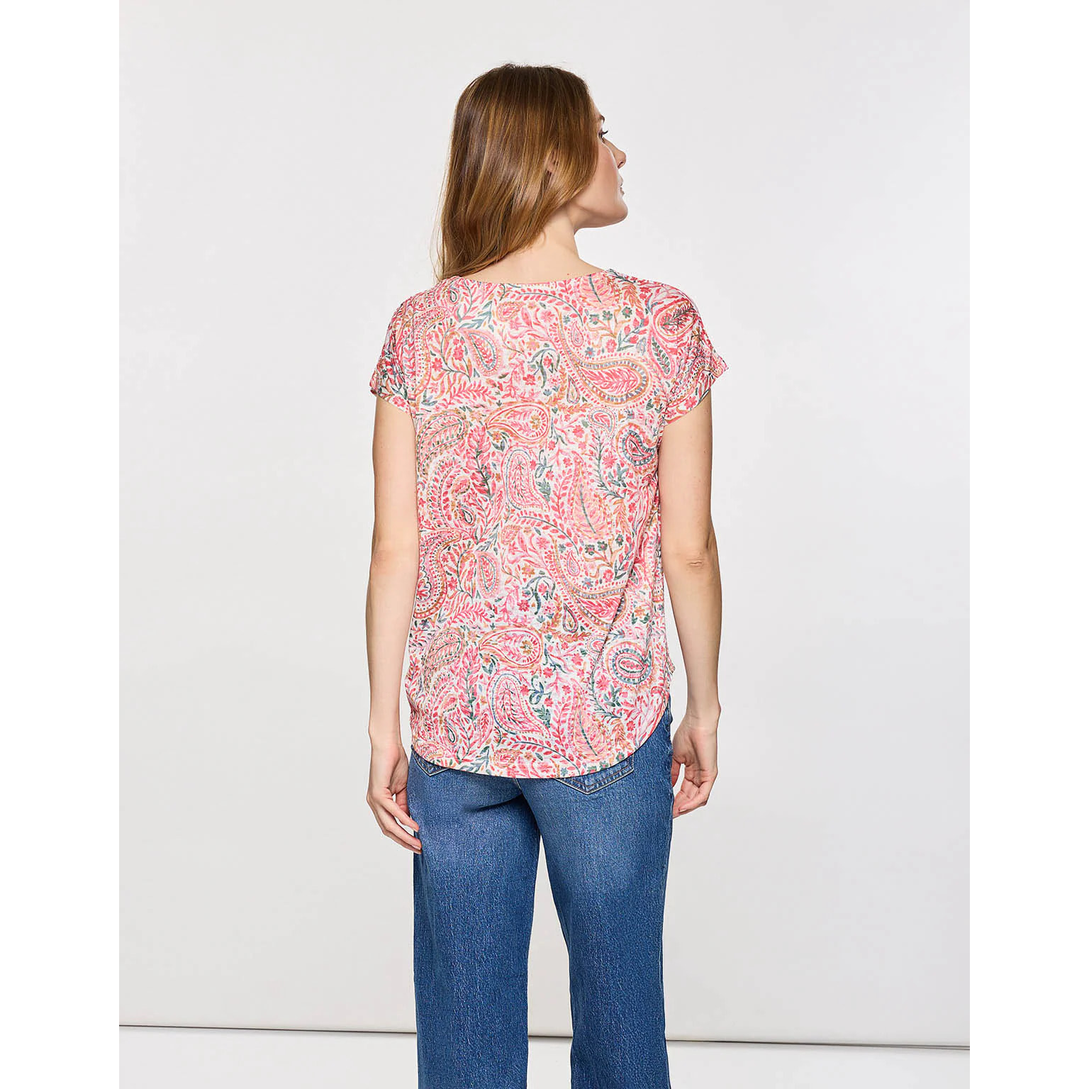 Camiseta Manga Corta Rosa - Rustica