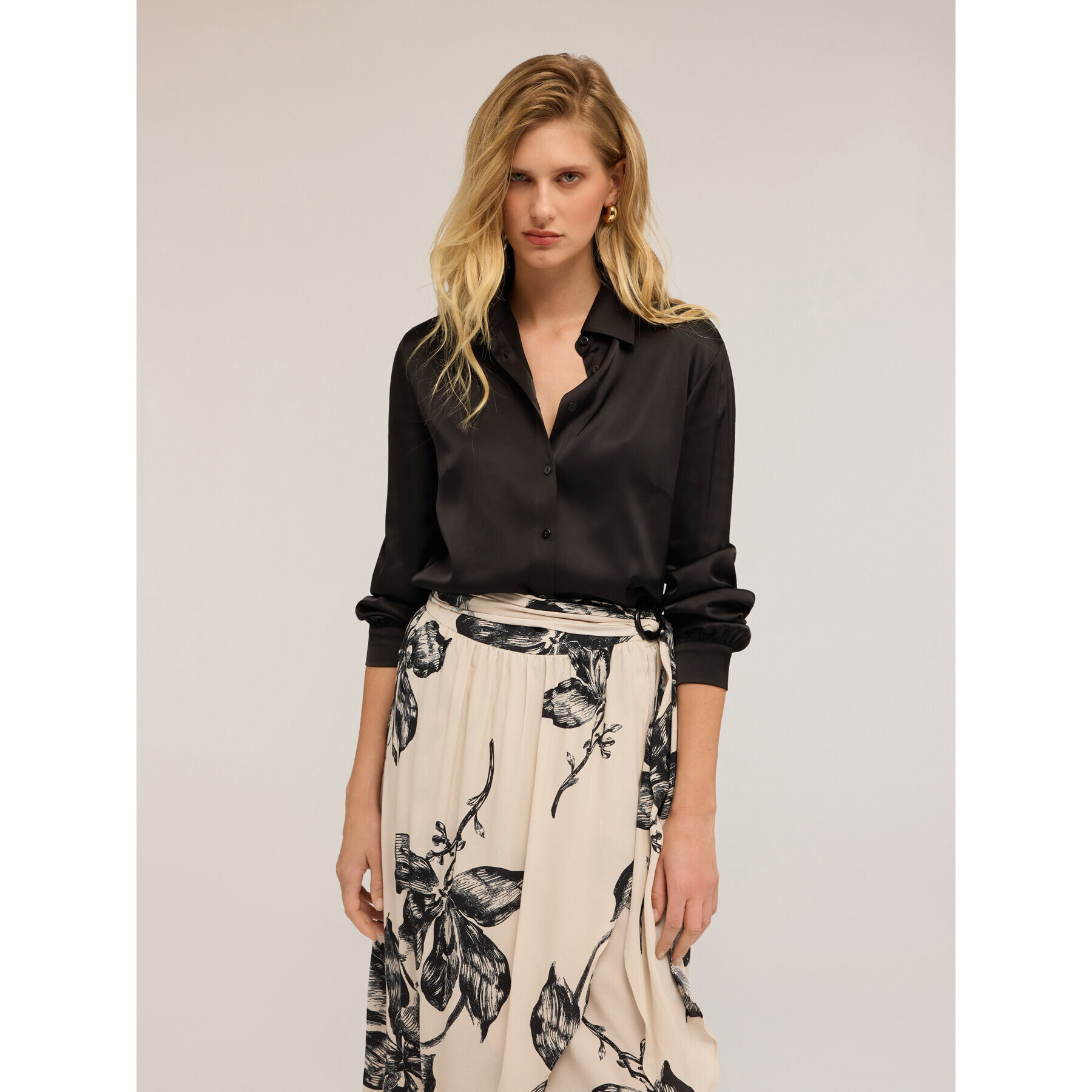 Motivi - Camicia satin - Nero