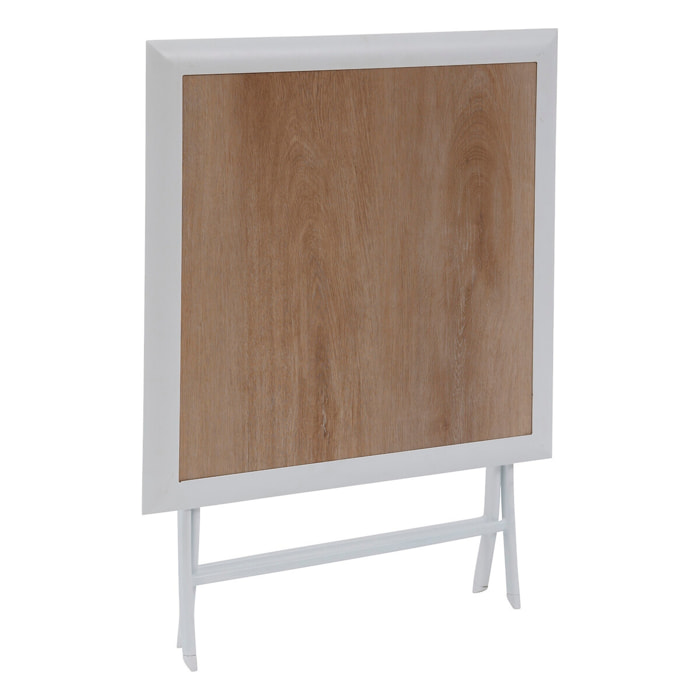 Mesa "azua" plegable cuadrada blanco