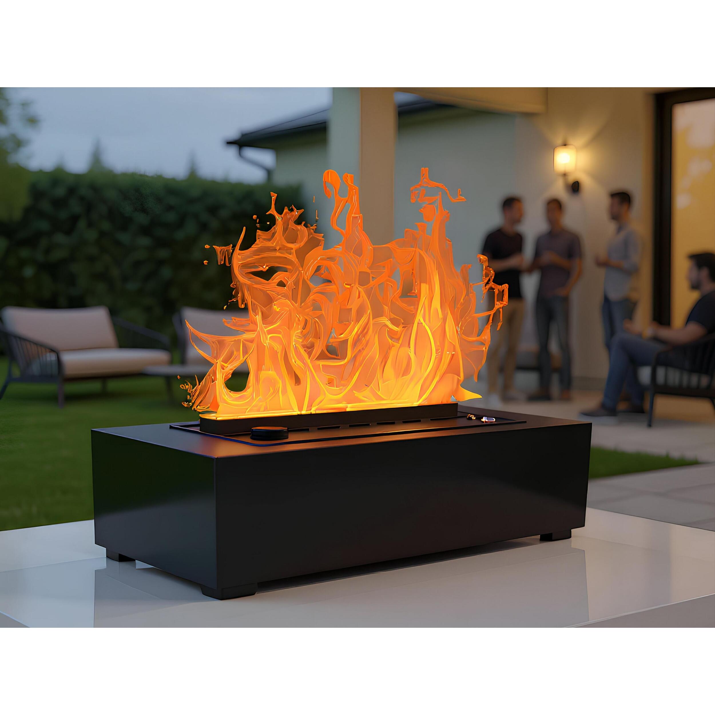 Cheminée de table décorative avec flamme simulée