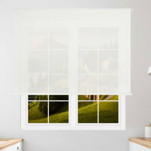 Well home estor enrollable translúcido liso - blanco roto, 180 x 110cm (ancho x largo)/tamaño de la tela 177 x 105cm