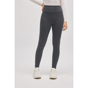 Comodi leggings termici in pile color carbone