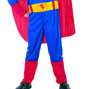 Travestimento Costume Carnevale Super Hero Supereroe Blu Rosso Bambino