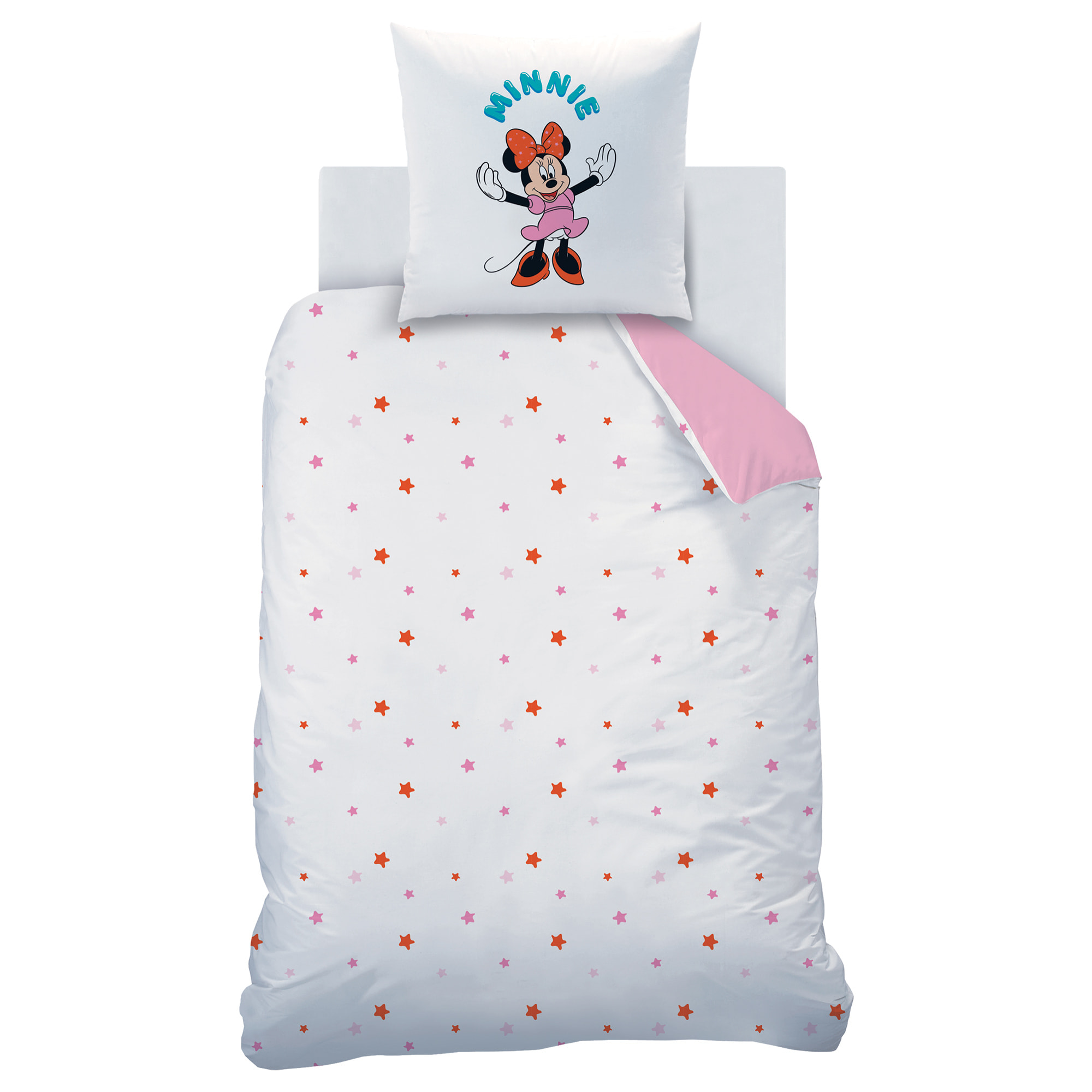 Parure de lit imprimée 100% coton, DISNEY HOME MINNIE HAPPY