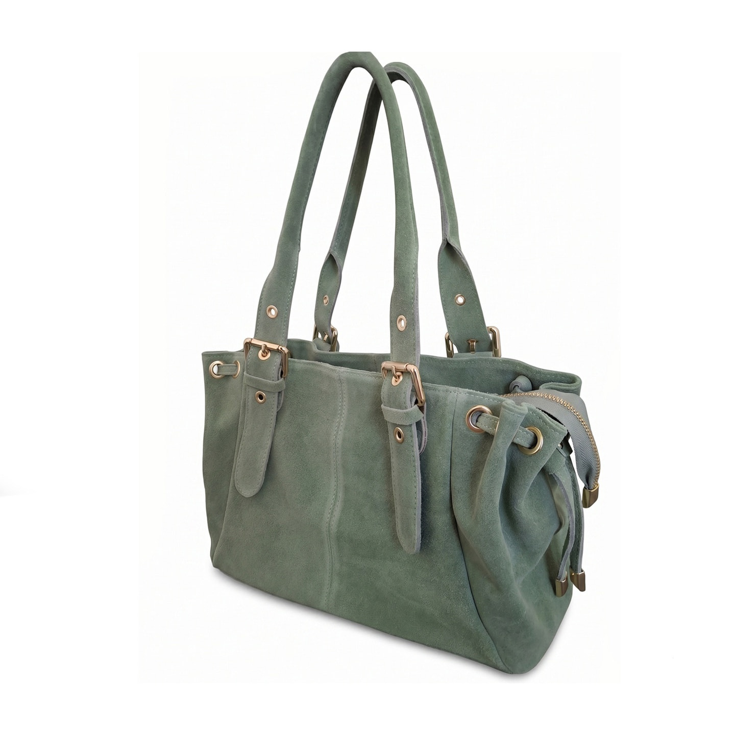 Borsa a mano da donna Made in Italy - Modello Lumena Lux - 100% pelle - 20.0 x 21.0 x 33.0 cm