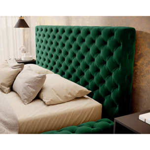 Christiana - lit coffre - 180x200 - sommier inclus - en velours - Vert