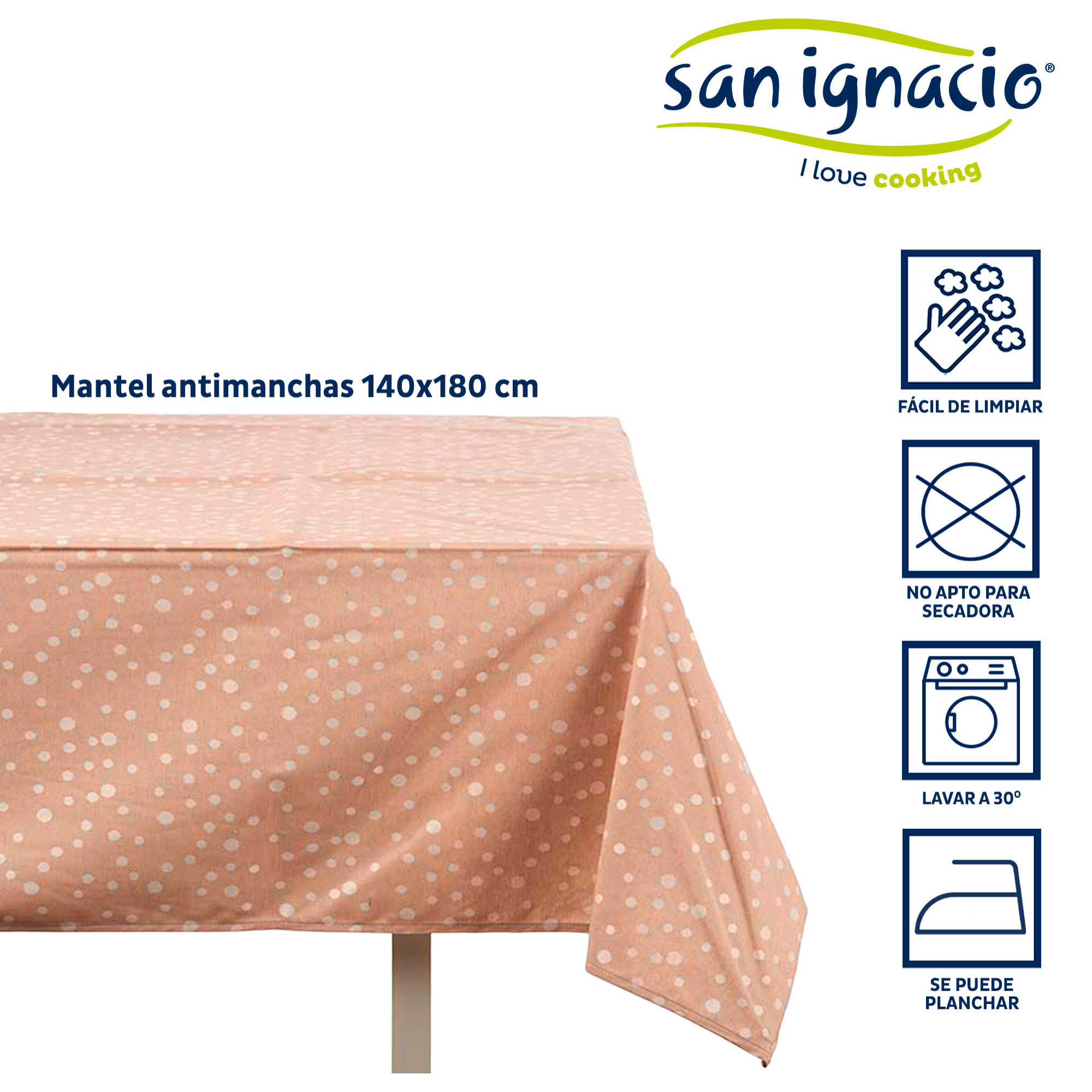 Mantel jacquard antimancha 140x180cm lun colección kinvara