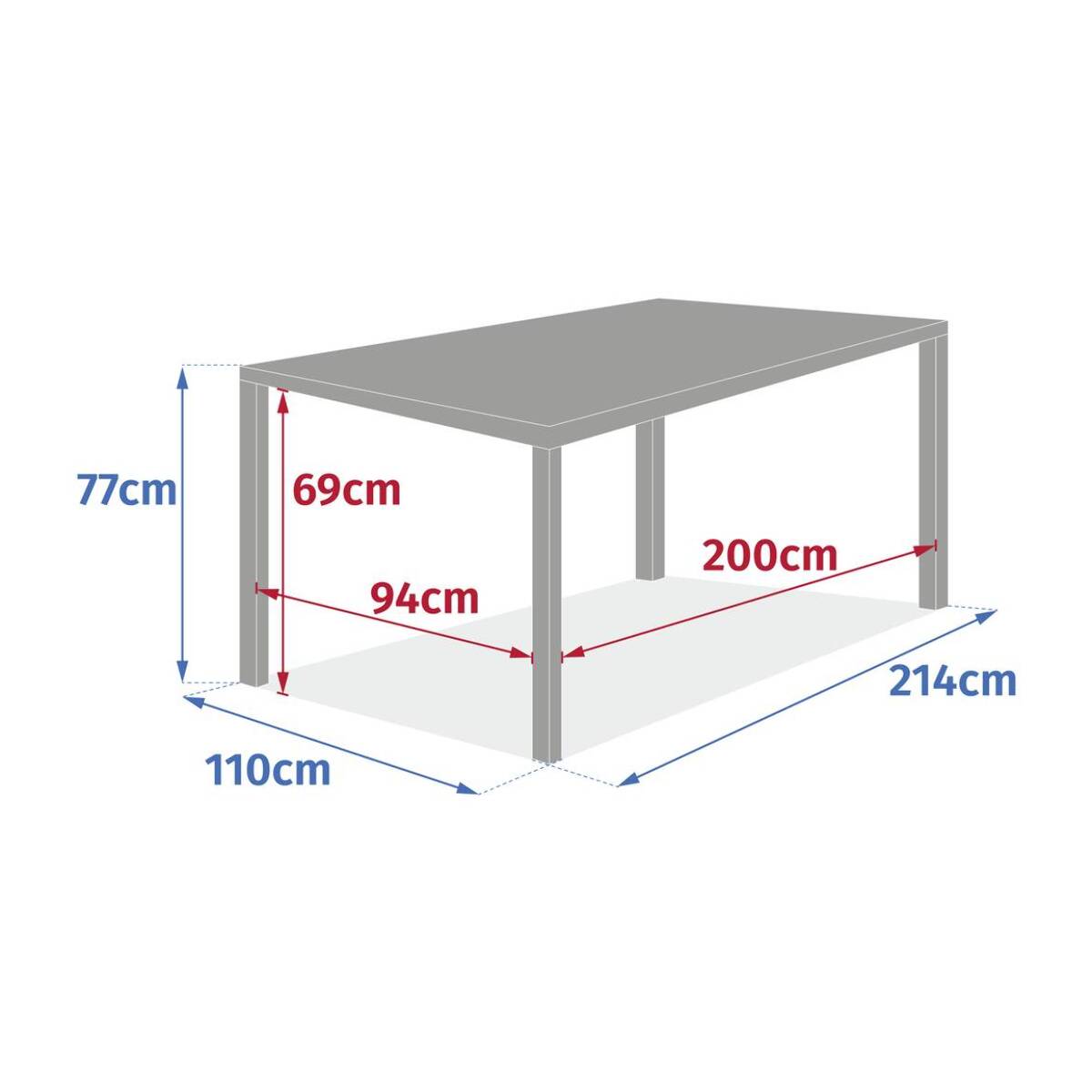 Table de jardin 10 places Evasion extensible beige lin/laurier