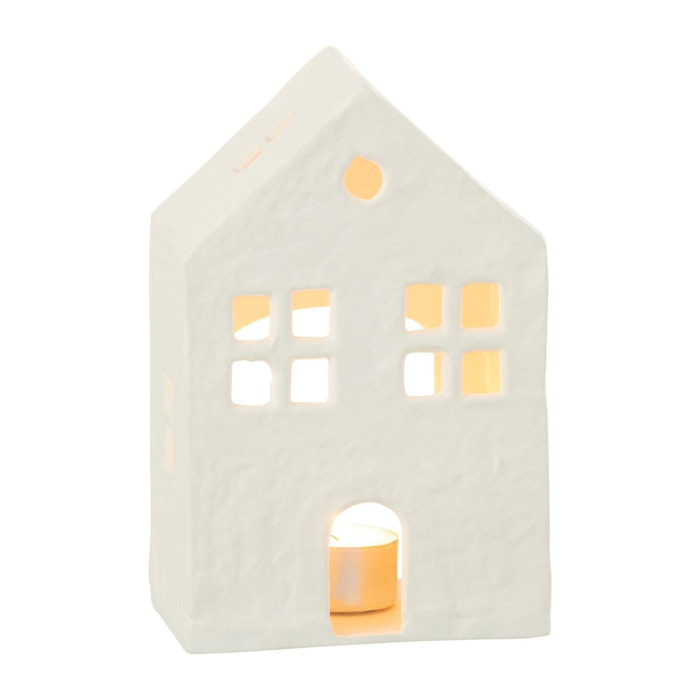 J-Line bougeoir Maison - aluminium - blanc