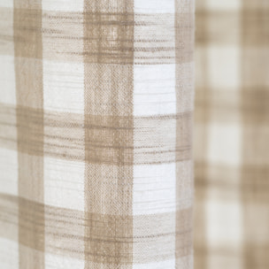 Rideau 100% coton vichy LOURMARIN - Beige