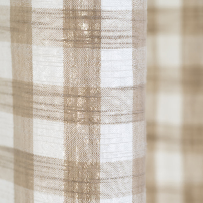 Rideau 100% coton vichy LOURMARIN - Beige