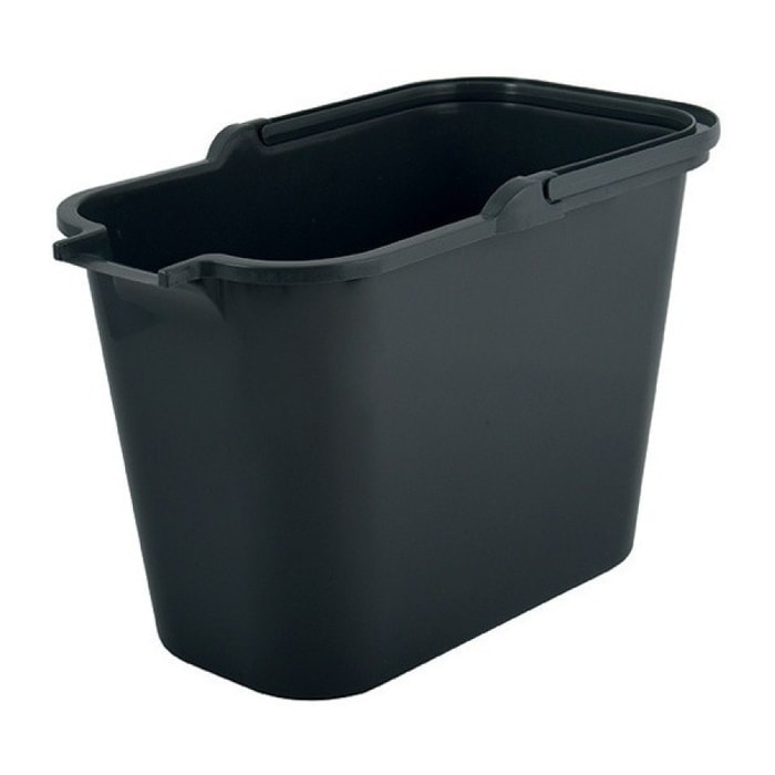 Seau rectangulaire 12L PP Gris MSV