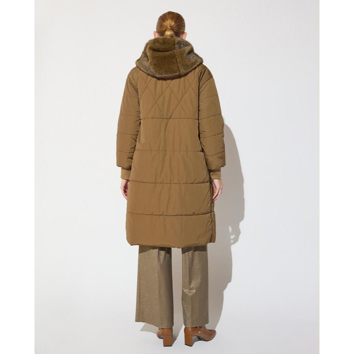 Giacca a vento con gilet in pelliccia sintetica