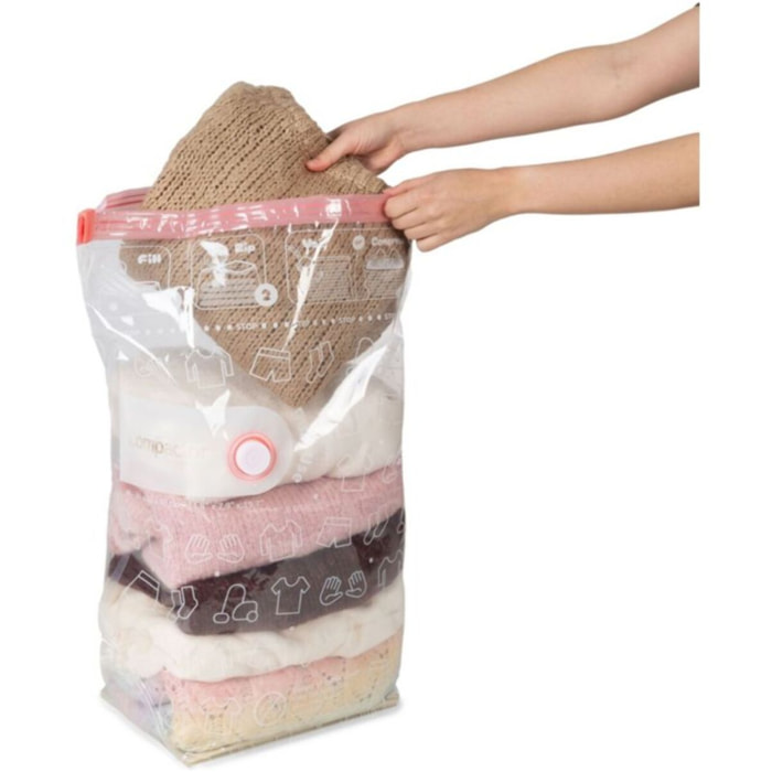 Housse COMPACTOR sac de rangement sous vide manuel Compact Express