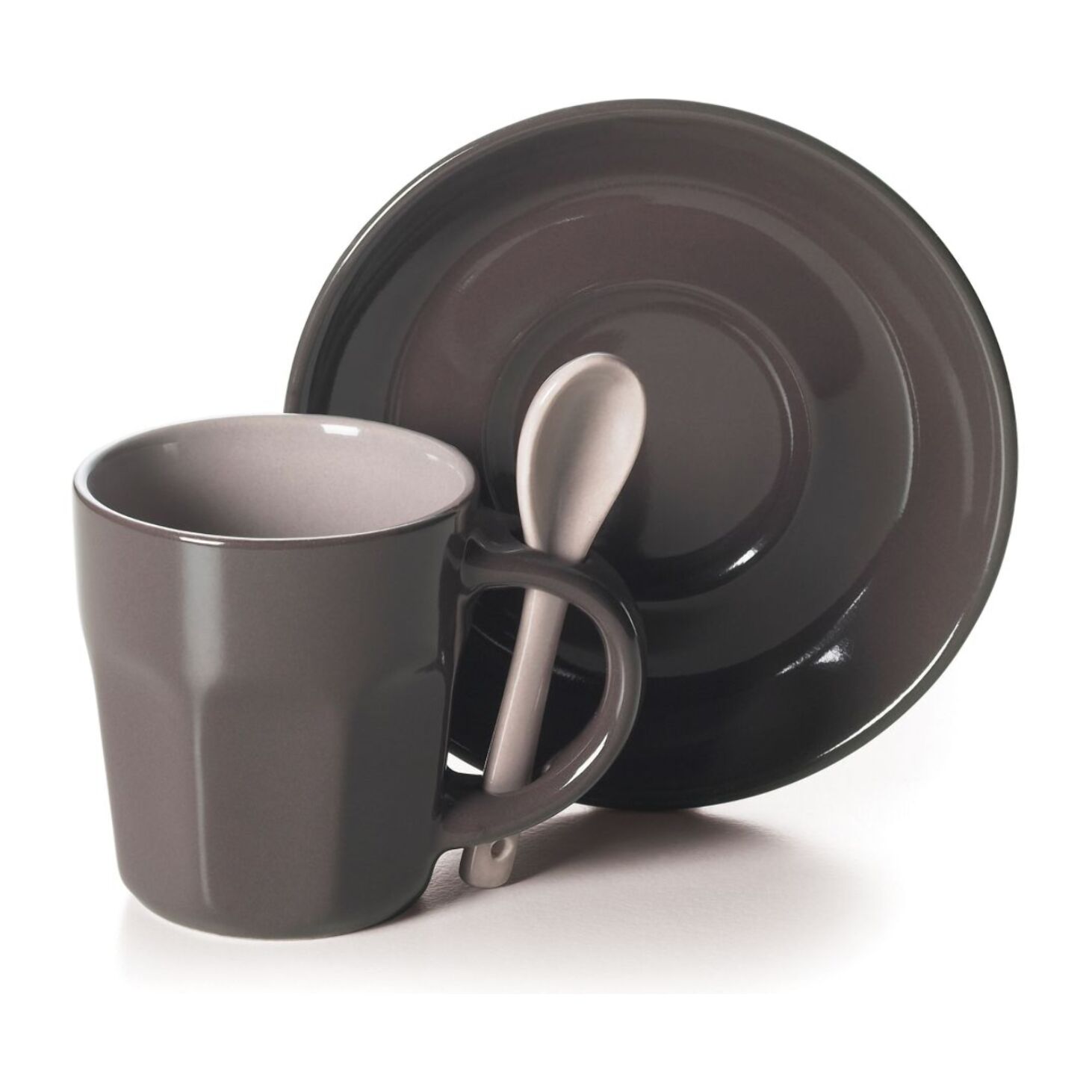 Set de 6 Tasses à Café avec Soucoupe Excelsa – Abbraccio, Grès Multicolore