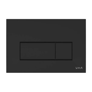 Root Square Plaque de déclenchement double touche, Noir mat (740-2311)