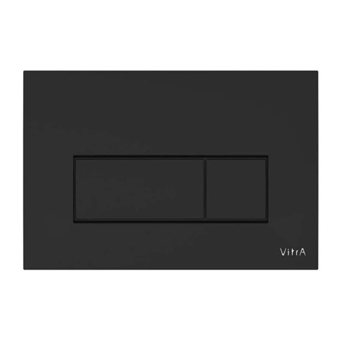 Root Square Plaque de déclenchement double touche, Noir mat (740-2311)