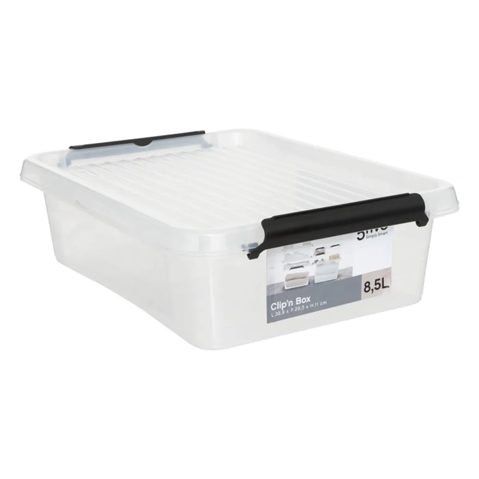 Boîte en plastique transparente 85L Clip N' Box