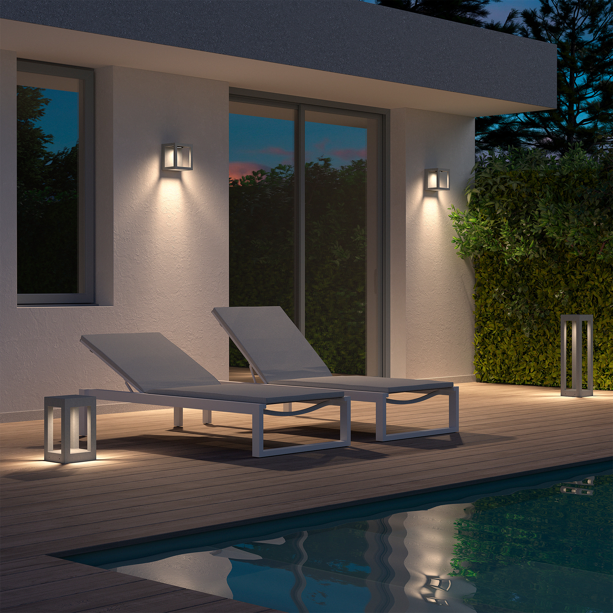 FORLIGHT Aplique Ip65 Box Led 4W 4000K Cemento 208Lm