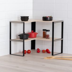 Étagère d'angle 2 niveaux "Blackwood"