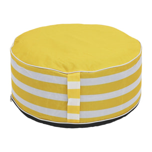 Pouf Gonflable Rayures Jaunes - Lot De 6