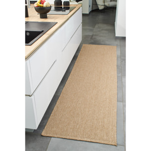 Nature - tapis aspect toile de jute naturel beige