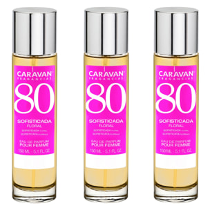 Caravan fragancias set de 3 frascos perfume de mujer nº80, de 150 ml