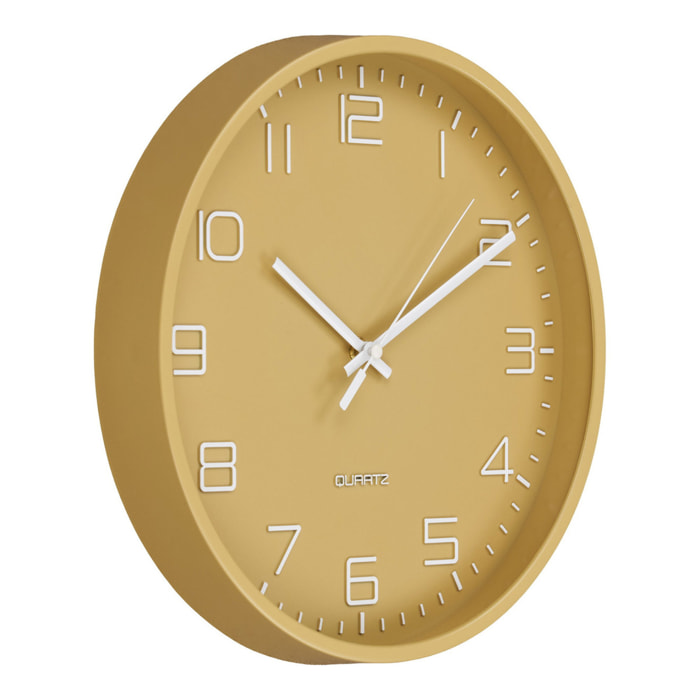 Orologio da parete Rosolini color ocra con movimento silenzioso ø30 cm