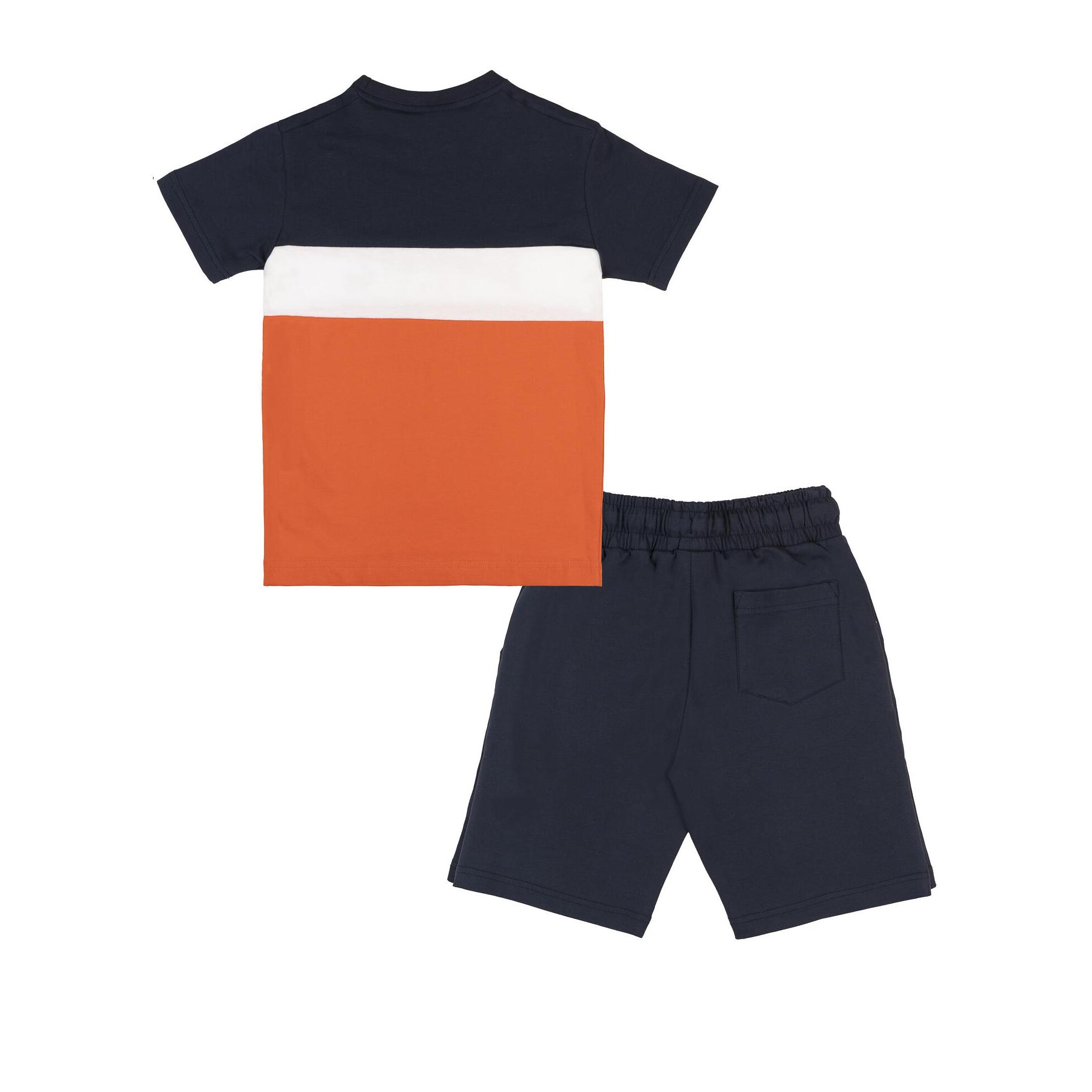 Set da bambino con t-shirt e pantaloncini in cotone Leone New Basic