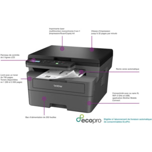Imprimante multifonction BROTHER DCP-L2627DWE éligible à EcoPro