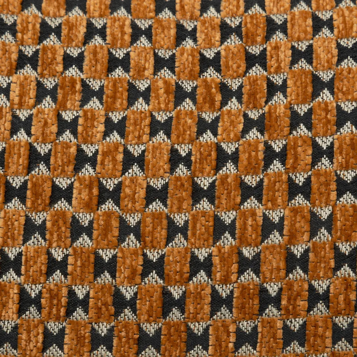 Coussin jacquard Zaika marron 30x50cm