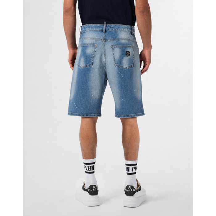 PHILIPP PLEIN Pantaloncini in denim Fermentera BASIC