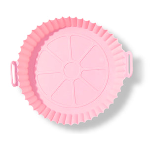 Stampo in silicone con speciali manici per friggitrice ad aria. 24x19x6 cm. Commestibile.