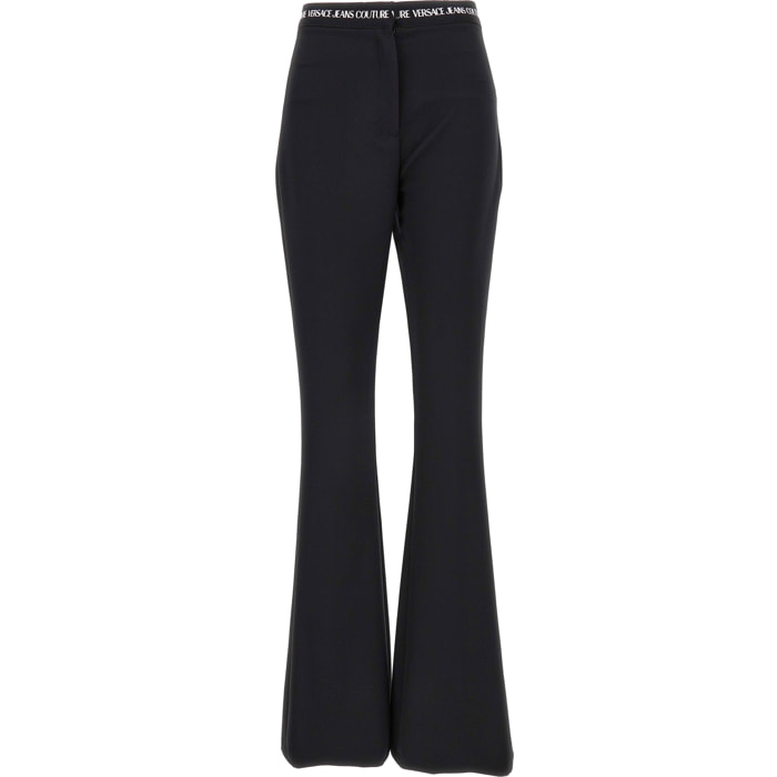 Versace Jeans Couture Pantaloni a vita con logo Versace Jeans Couture a svasatura.