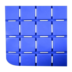 Tapis Fond de douche antidérapant Caoutchouc QUADRO 54x54cm Bleu MSV