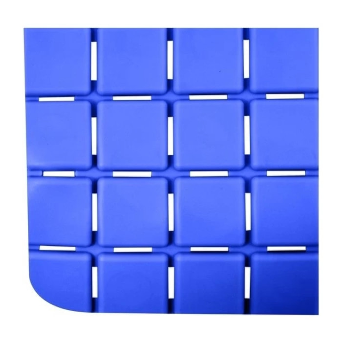 Tapis Fond de douche antidérapant Caoutchouc QUADRO 54x54cm Bleu MSV