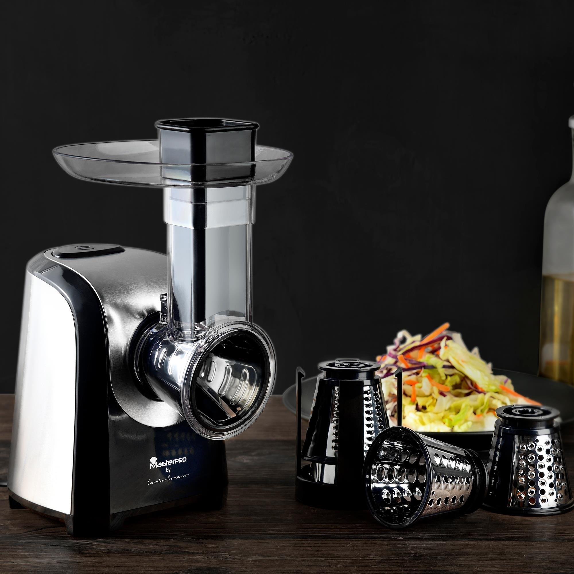 Rallador eléctrico foodies con 5 velocidades de 150w en acero inoxidable masterpro