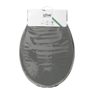 Abattant WC "Colorama" gris en bois laqué