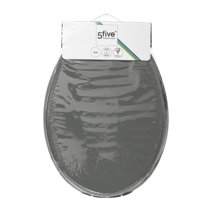 Abattant WC "Colorama" gris en bois laqué