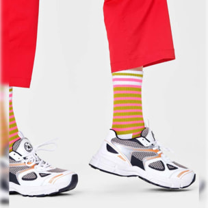 Calcetines neon stripe thin crew